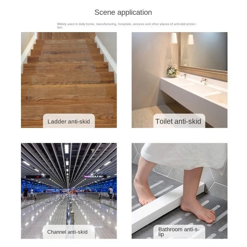 24-Pack Transparent Non-Slip Strips for Bath, Stairs & Pool