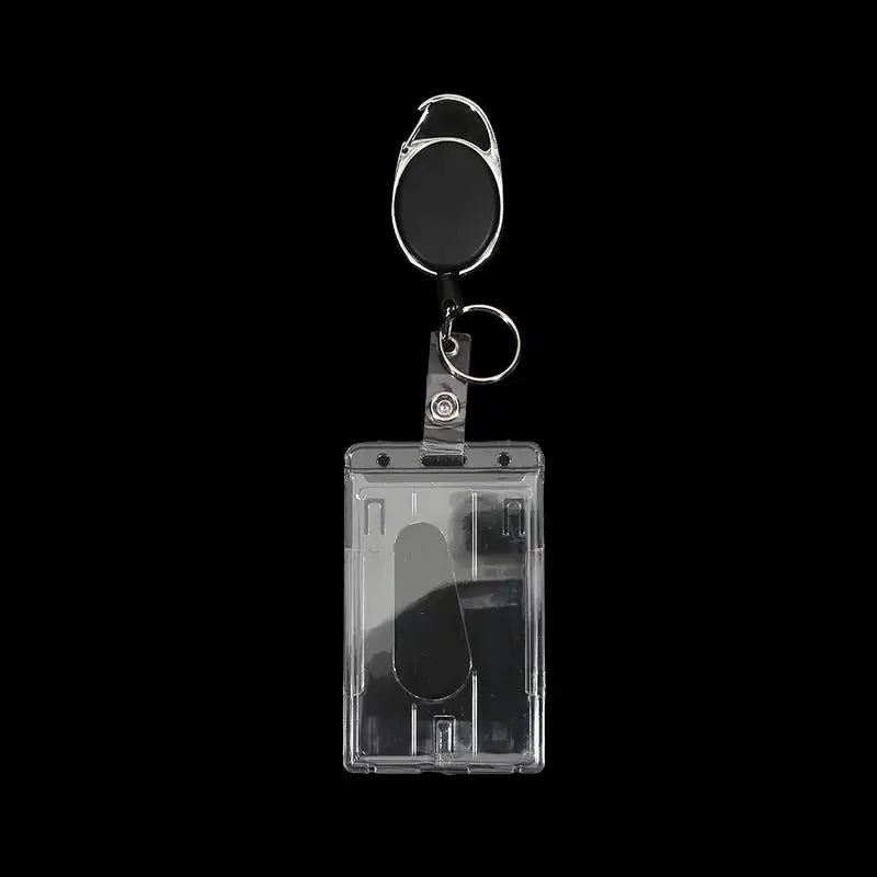 Clear Double-Sided ID Badge Holder Lightweight Card SleeveWork School Gym Easy Swipe Scan Without Removal Multipurpose Organizer Peaceful Pleasures Health and Wellness 3pcs As picture 2