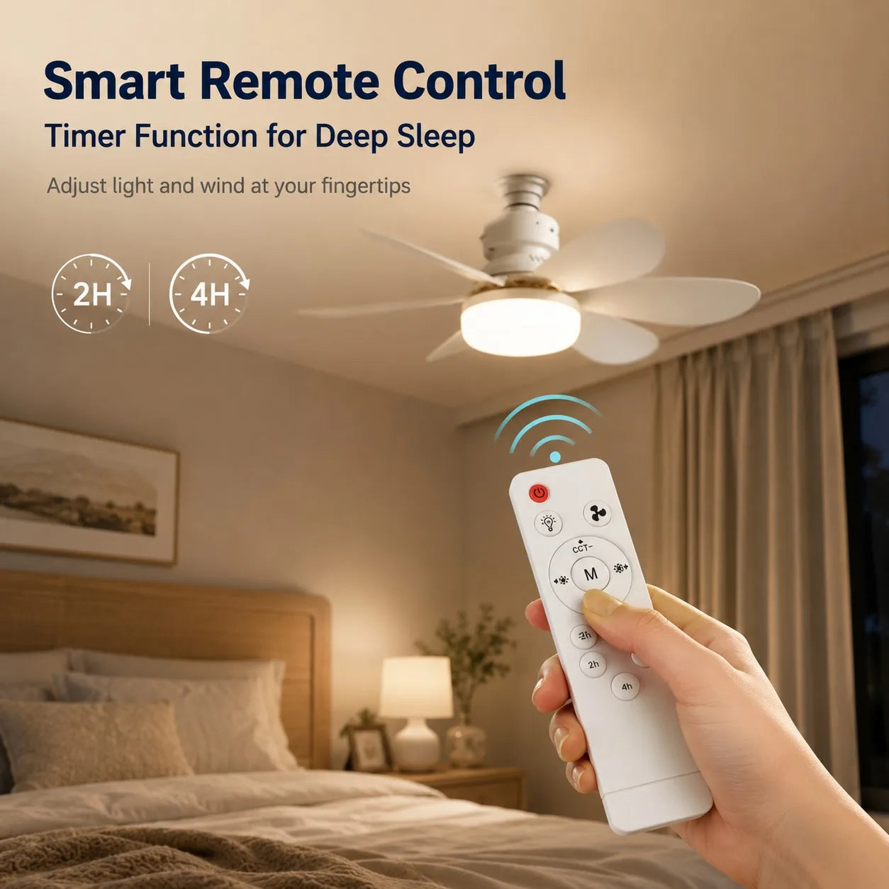 2026 New E27 Ceiling Fan Light, 30W/40W Dimmable LED Fan Lamp with Remote Timer for Bedroom Kitchen Balcony Peaceful Pleasures Health and Wellness