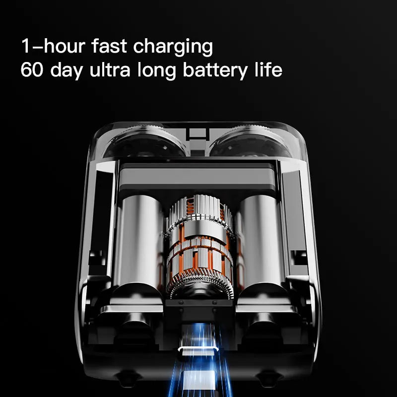 XMSJ Mini Electric Rotary Shaver Dual Blade | Digital Display