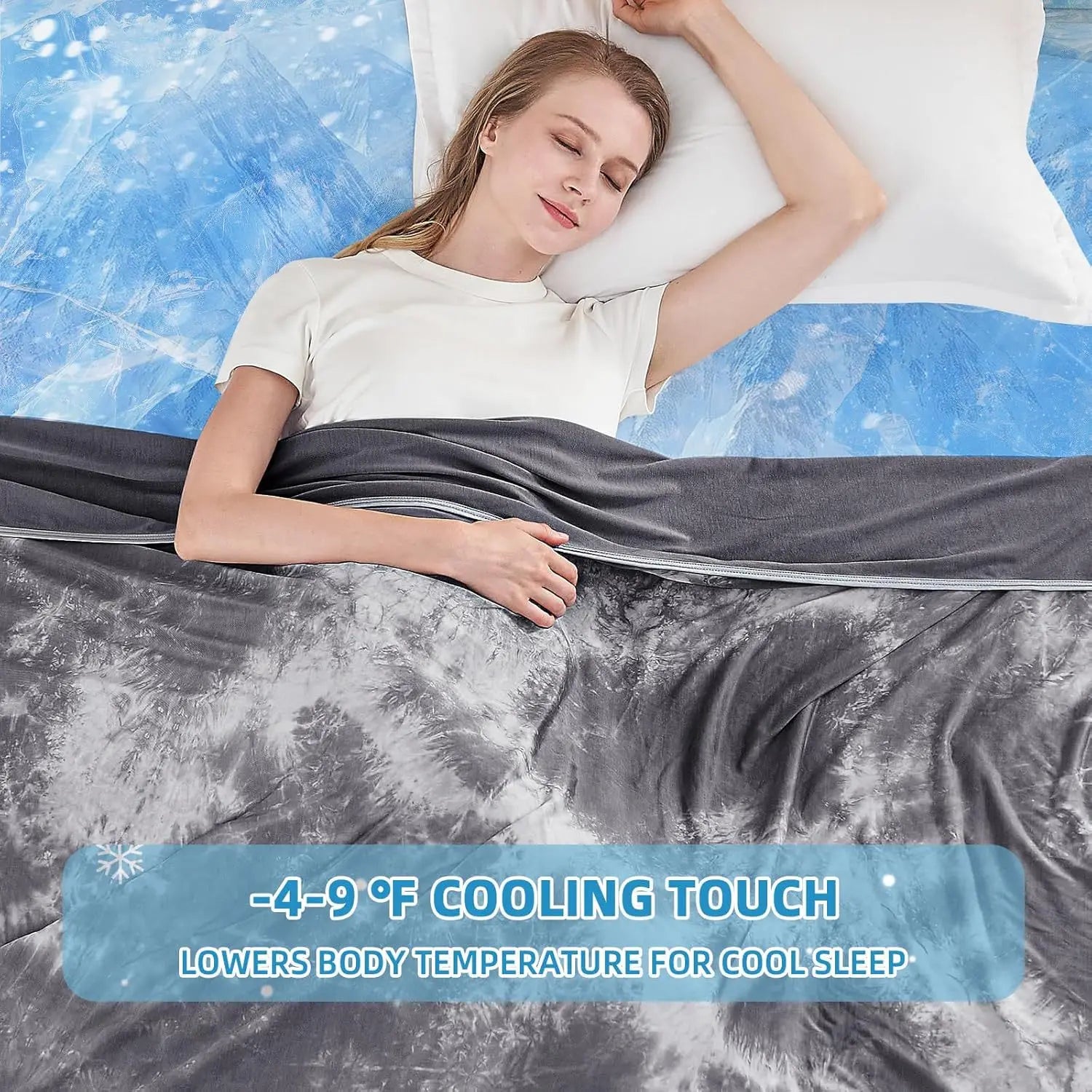 Cooling Blanket for Hot Sleepers Summer Blanket to Keep Adults Cool for Night Sweats Lightweight Breathable Bedding Queen Peaceful Pleasures Health and Wellness
