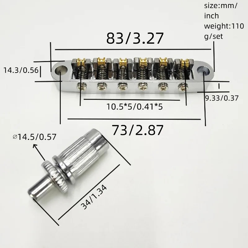 Tune-o-matic Roller Saddle Guitar Bridge LP 6 String Guitars Electric