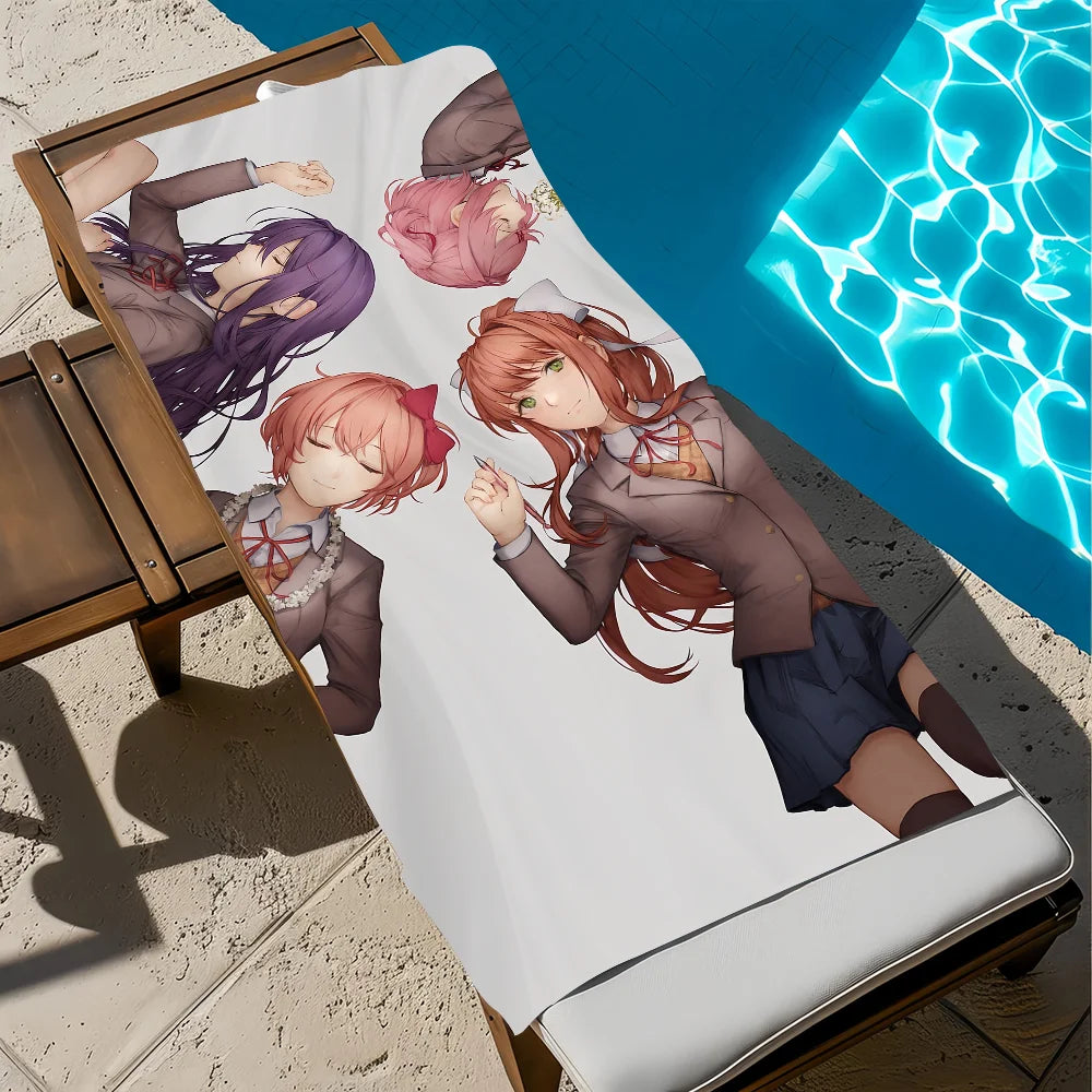 D-Doki Anime Club Quick-Dry Beach Towel | Soft Pool Towel Gift Quick-Dry Beach Towel Peaceful Pleasures Health and Wellness z2 STJ150x180CM