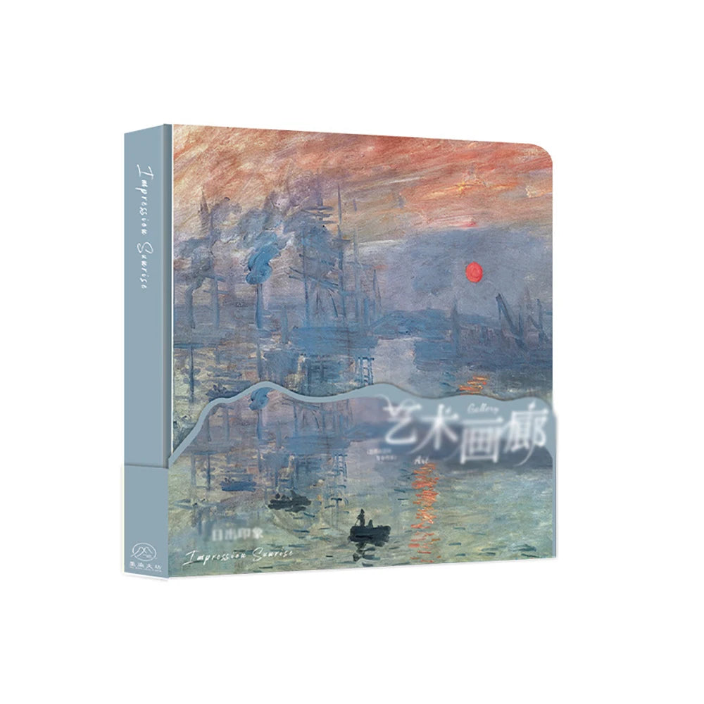 Art Gallery Square Notebook Beauty Monet Van Gogh Classic Paintings