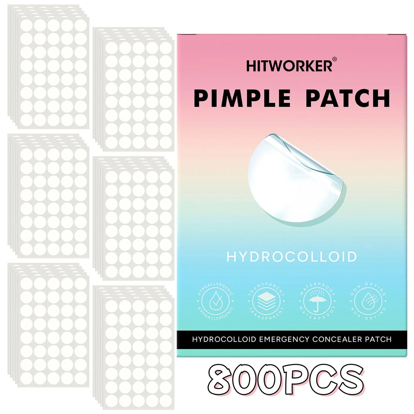 Hydrocolloid Acne Patches – Invisible, Waterproof, All Skin Types