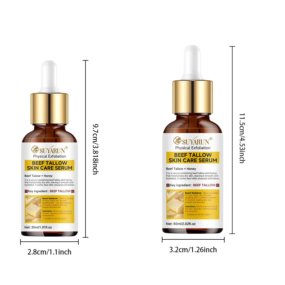 SUYARUN Tallow Exfoliating Serum Gentle Face & Body Scrub for Deep Cleansing Natural Skincare. Peaceful Pleasures Health and Wellness