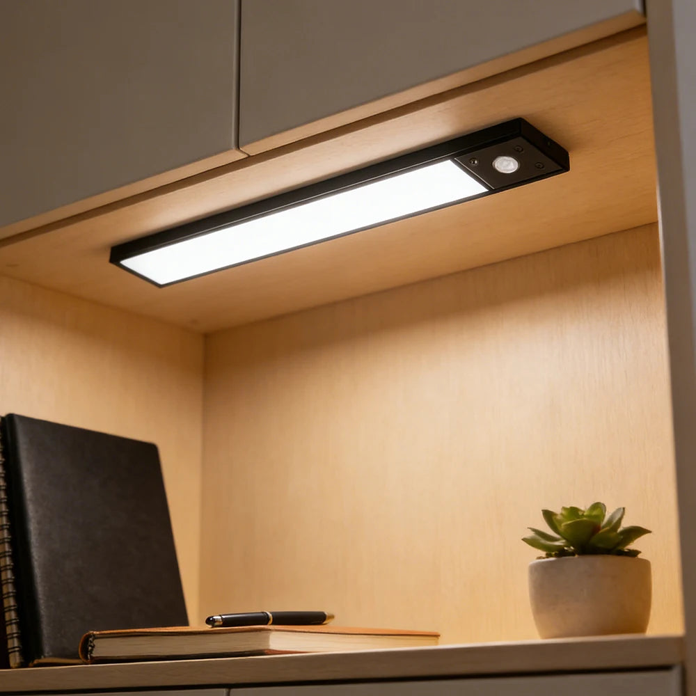 RUNTOIN LED Cabinet Light | Motion Sensor, Dimmable, Rechargeable