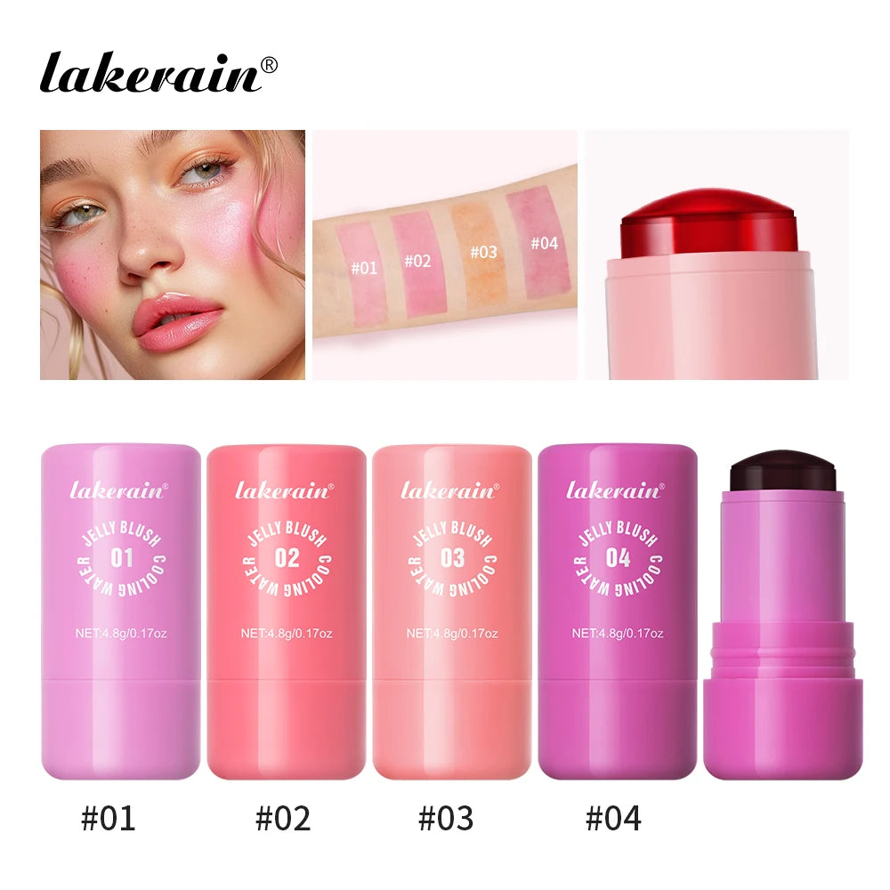 Milk Jelly Tint Stick Water Jelly Lip Gloss Sheer Cheek Stain Cooling Feel Natural Tint Multi Use Makeup Peaceful Pleasures Health and Wellness 4 Color