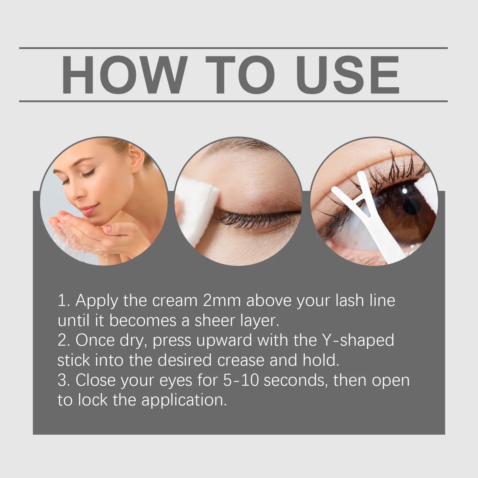 Double Eyelid Shaping Cream Long Lasting Eyelid Lifting Natural Shaping Invisible Flexible Support Waterproof Beauty Makeup Tool Peaceful Pleasures Health and Wellness