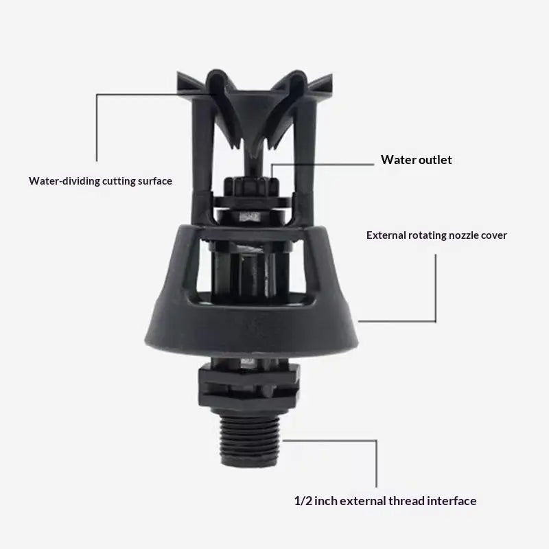 Plastic Rotary Watering Sprinkler Durable 360 Degree Wobbling Sprinklers Universal Garden Irrigation Nozzle Peaceful Pleasures Health and Wellness