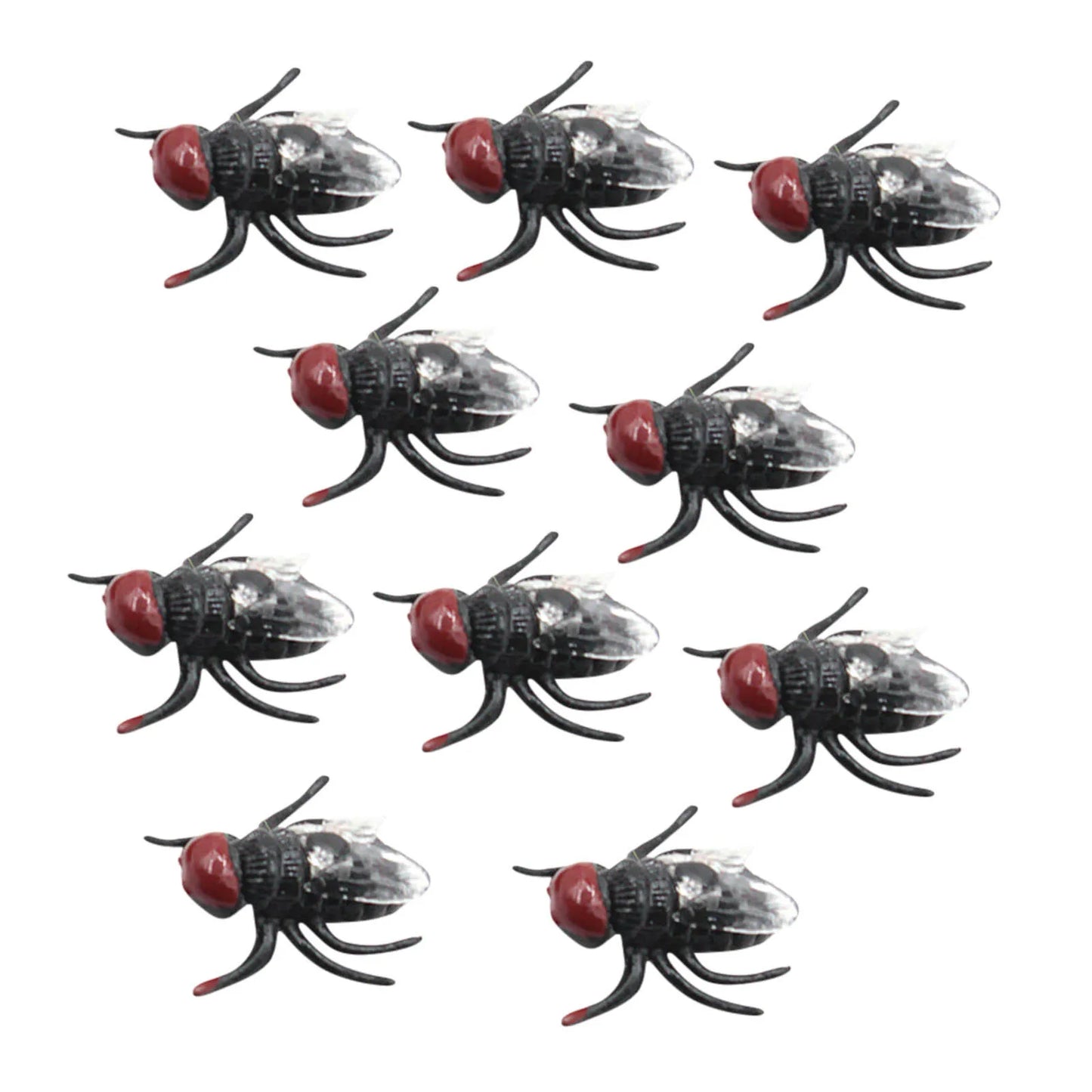 10-Pack Fake Plastic Flies – Prank Joke Toys for Parties Prank Novelty Toy Peaceful Pleasures Health and Wellness 10PCS