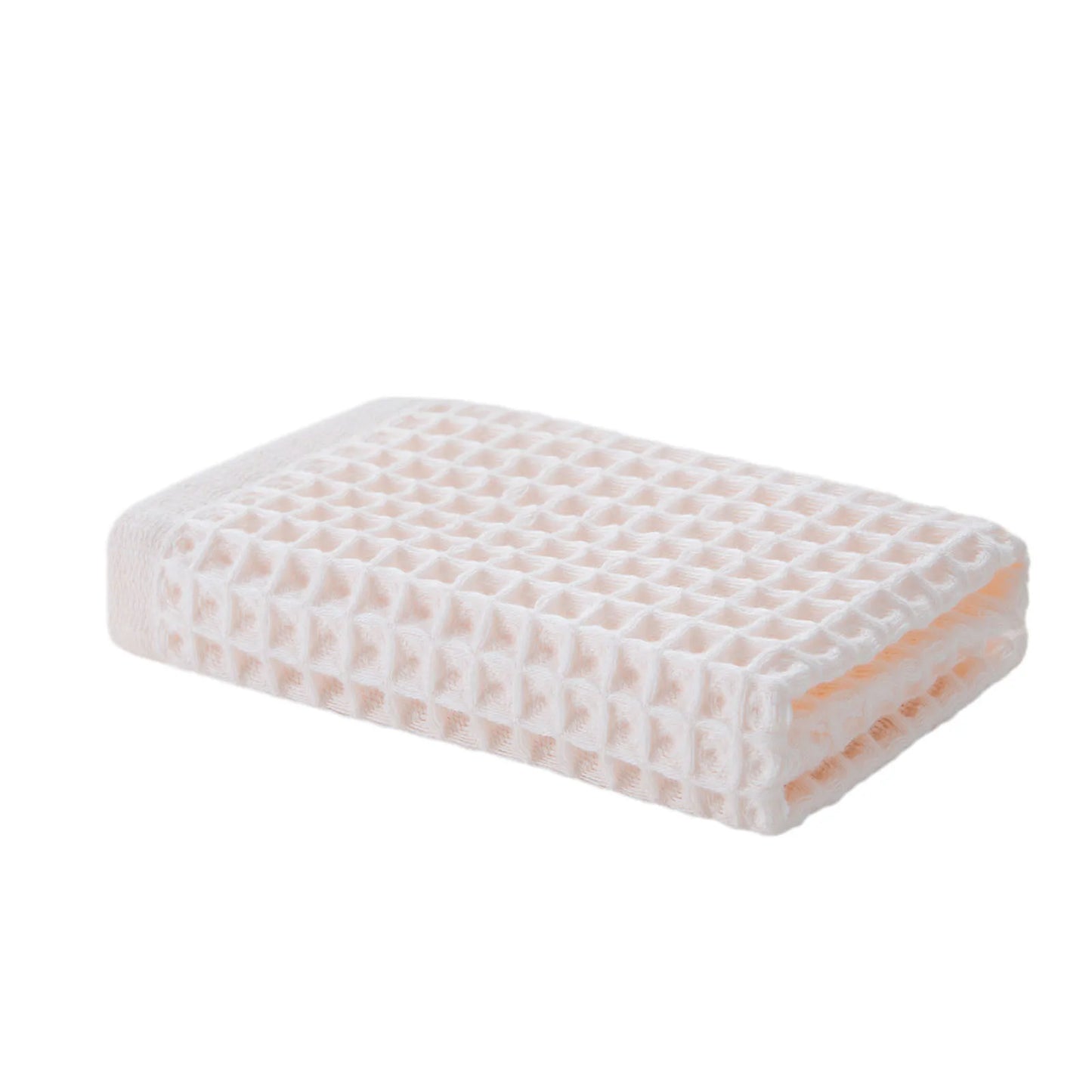 100% Cotton Waffle Weave Square Towel – Quick Dry & Lint Free Cotton Waffle Towel Peaceful Pleasures Health and Wellness Light Pink