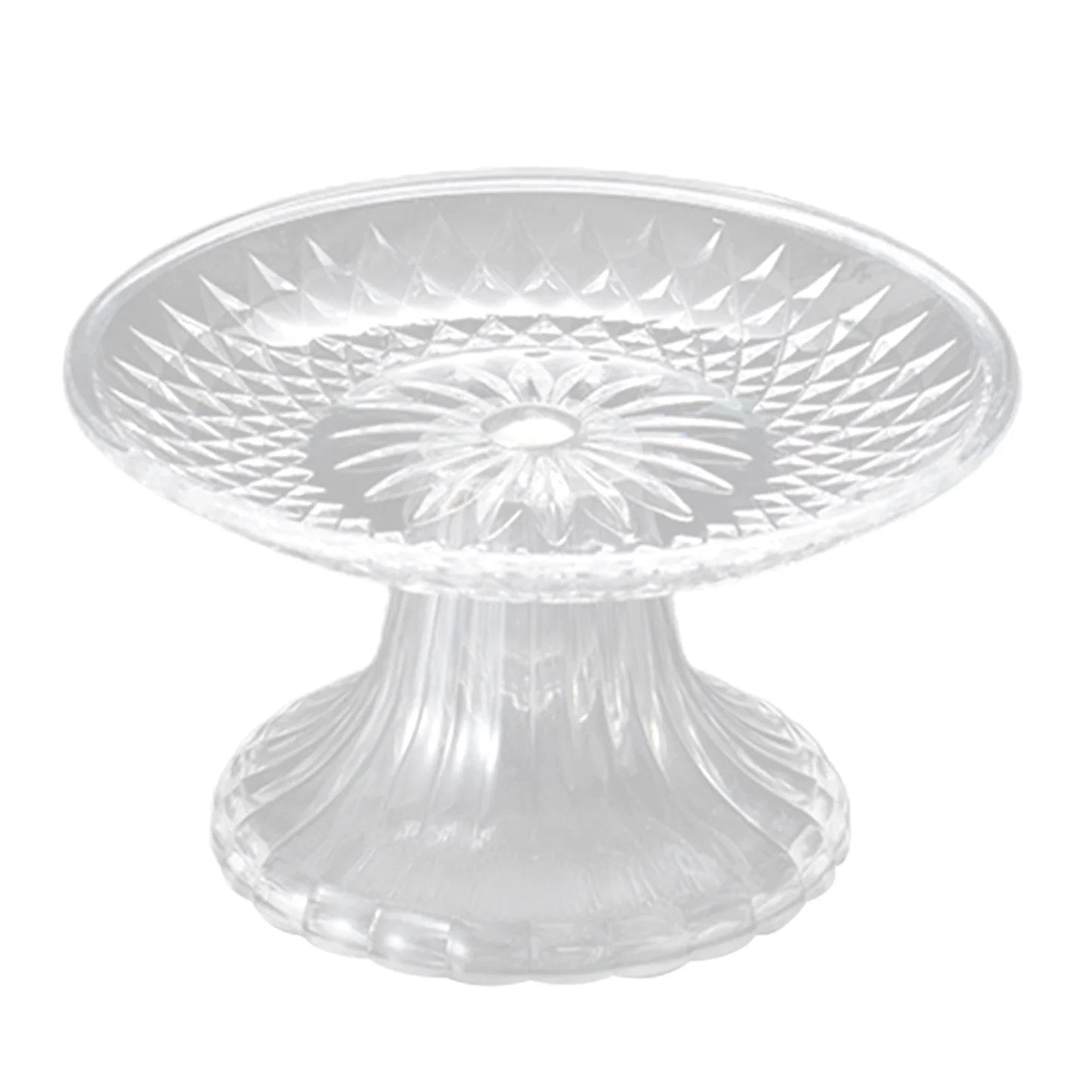 Clear Acrylic Snack & Fruit Serving Tray | Round PET Plate