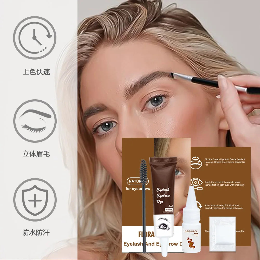 Semi-Permanent Waterproof Eyebrow Dye Cream | Long-Lasting