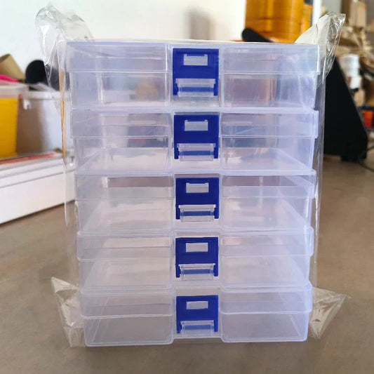 5-Pack Transparent Plastic Storage Boxes – Small Item Organizer Plastic Storage Boxes Oasis Select