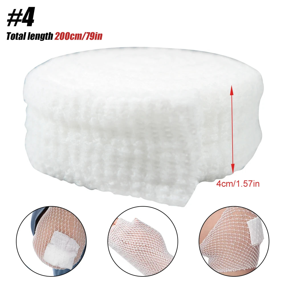 Elastic Net Tubular Bandage – Breathable Wound Dressing Retainer Medical Tubular Bandage Peaceful Pleasures Health and Wellness 4 x 200cm