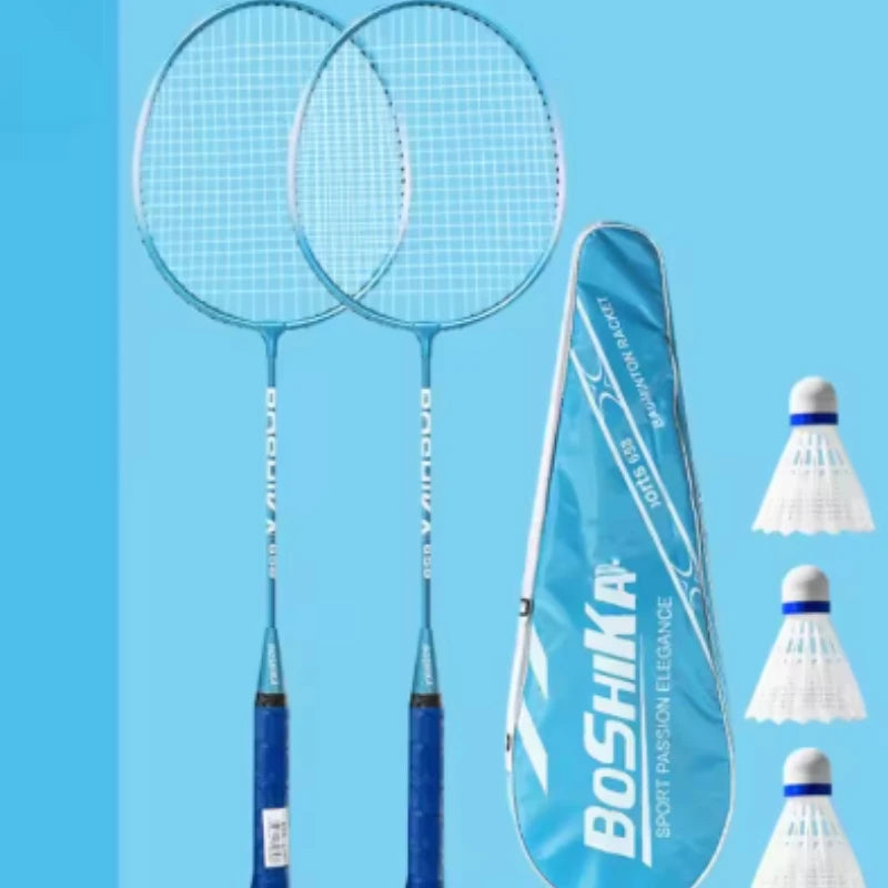 Badminton racket set, durable, elastic, anti breakage badminton set, professional level training badminton racket for students Peaceful Pleasures Health and Wellness