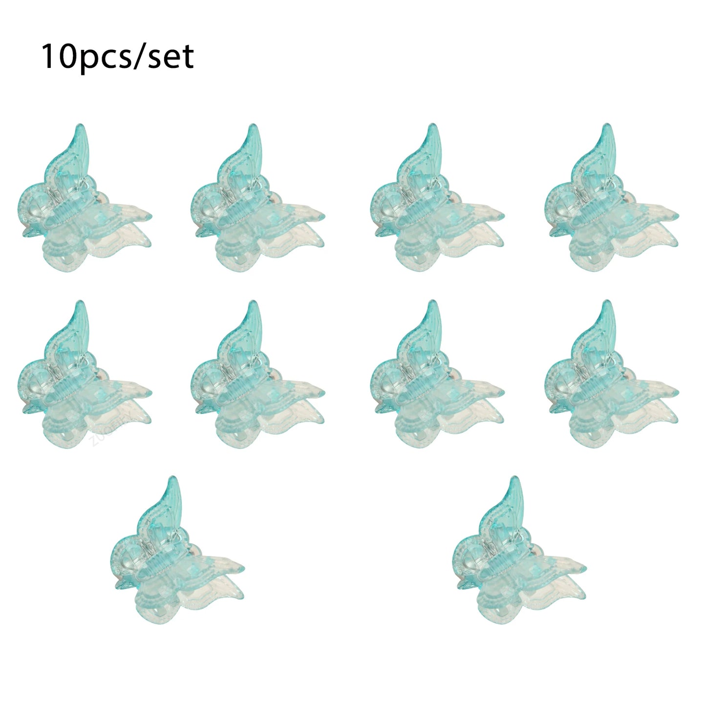 10-Pack Butterfly Hair Claw Clips | Gradient Mini Barrettes for Girls