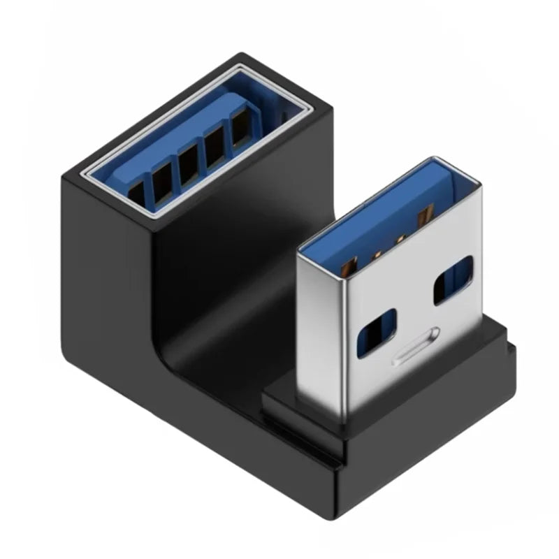 90 Degree USB 3.0 Male to Female Right Angle Extension Adapter USB Upward Elbow Adapter 10Gbps For Laptop PC Connector Converte Peaceful Pleasures Health and Wellness