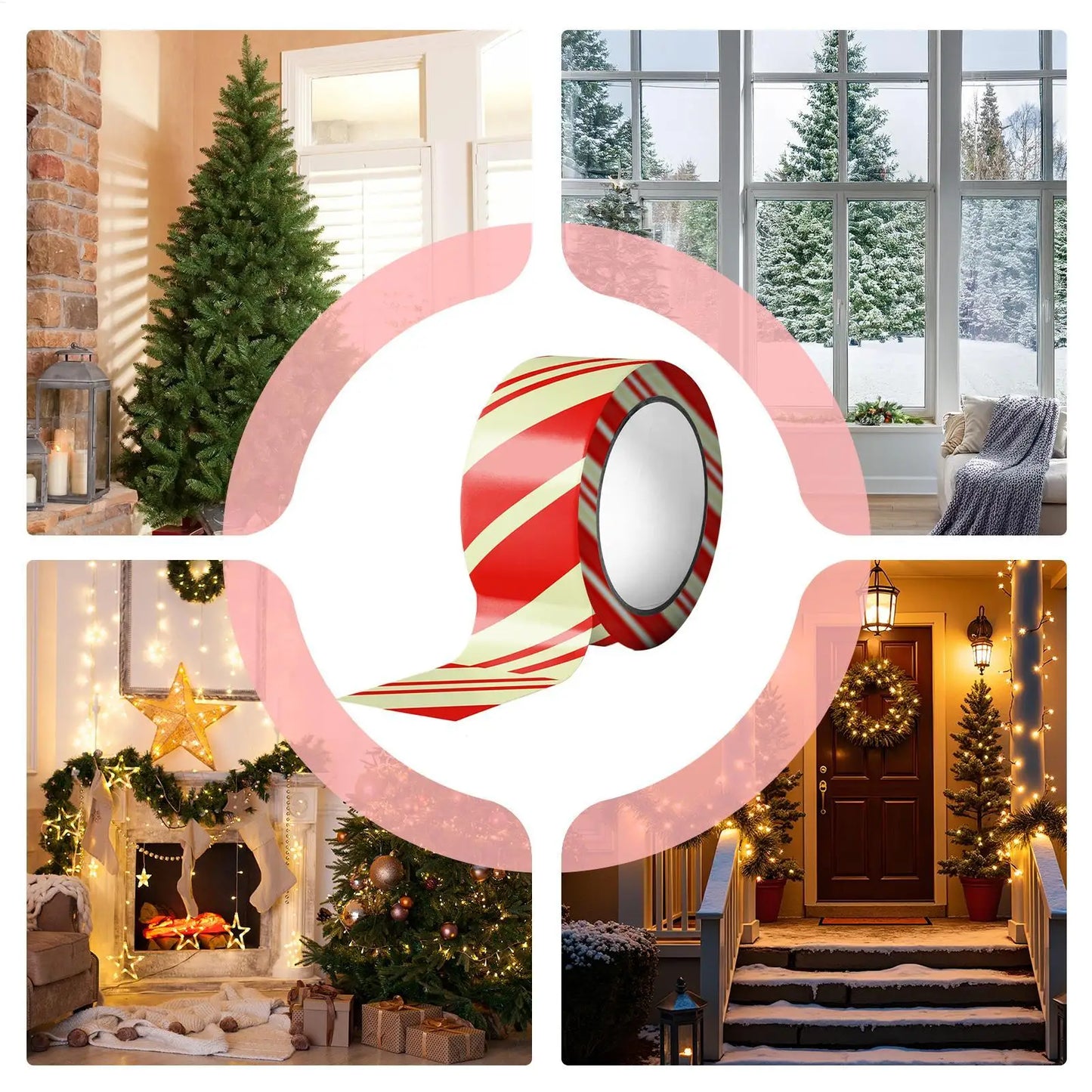 Christmas Glowing Caution Tape 16.4ft | Holiday Party Decoration