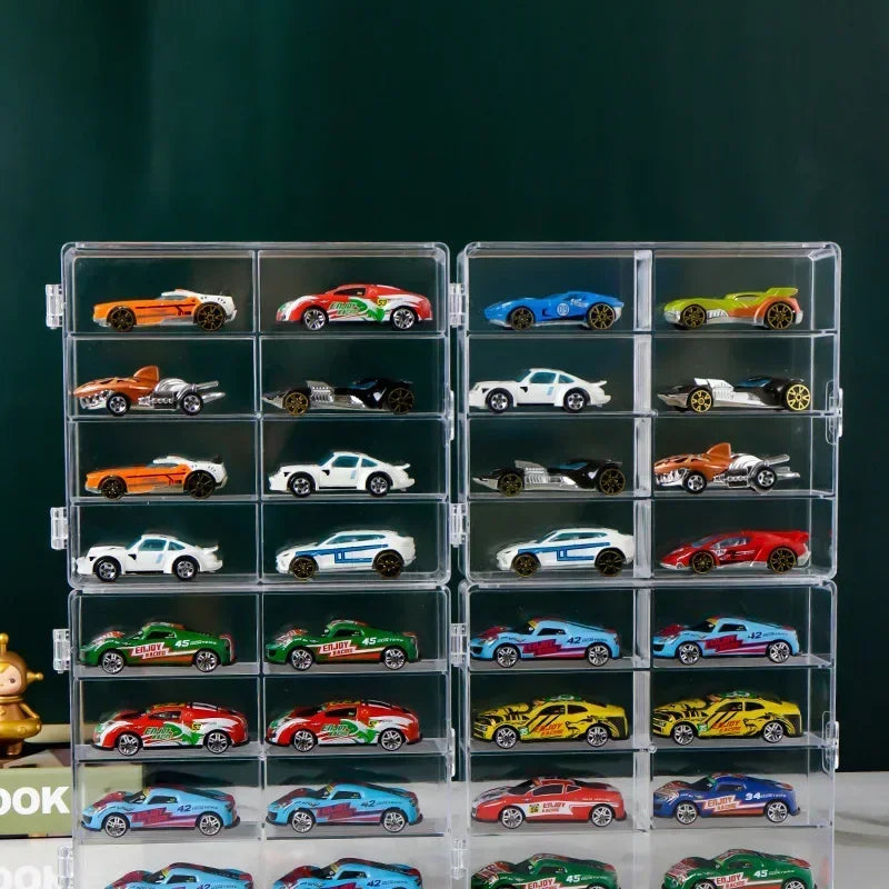 8-Grid Acrylic Display Case for 1:64 Hot Wheels Die-Cast Cars