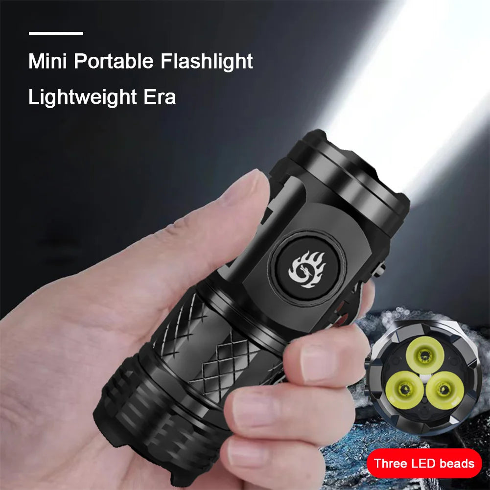 High Power LED Flashlight Torch 20W Ultra Powerful LED Flashlight 18350 Battery Portable Outdoor FlashLight for Hiking Exploring Peaceful Pleasures Health and Wellness