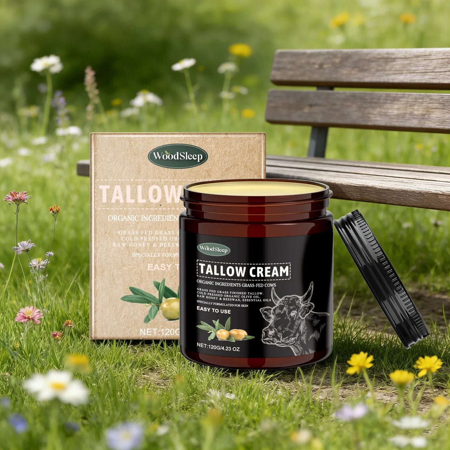 Grass-Fed Tallow Body Cream – Acne Care & Deep Moisturizer