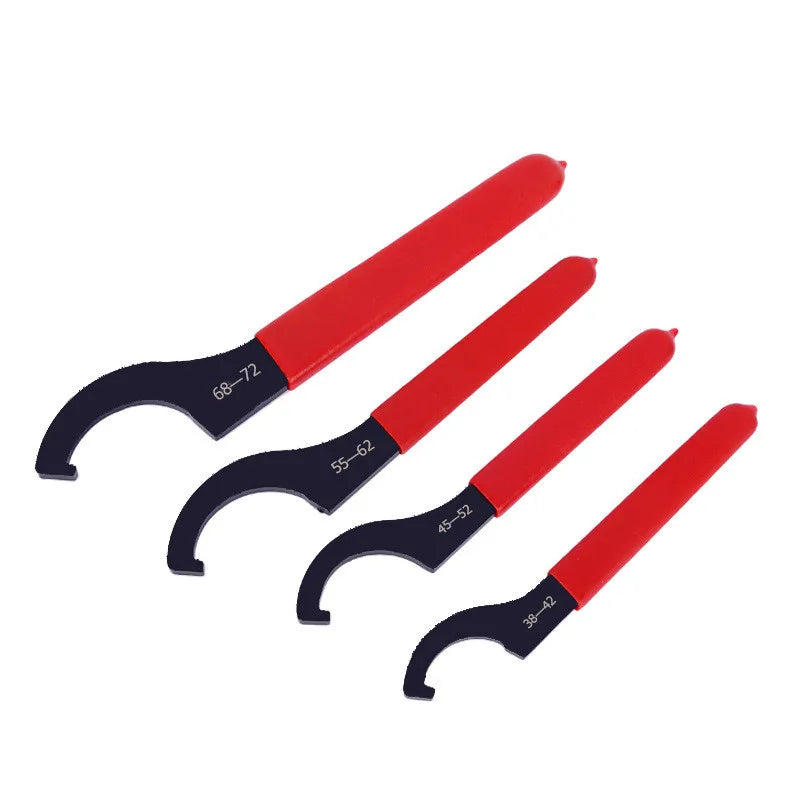 C Hook Spanner Wrench 38–72mm Round Nut | Non-Slip Handle