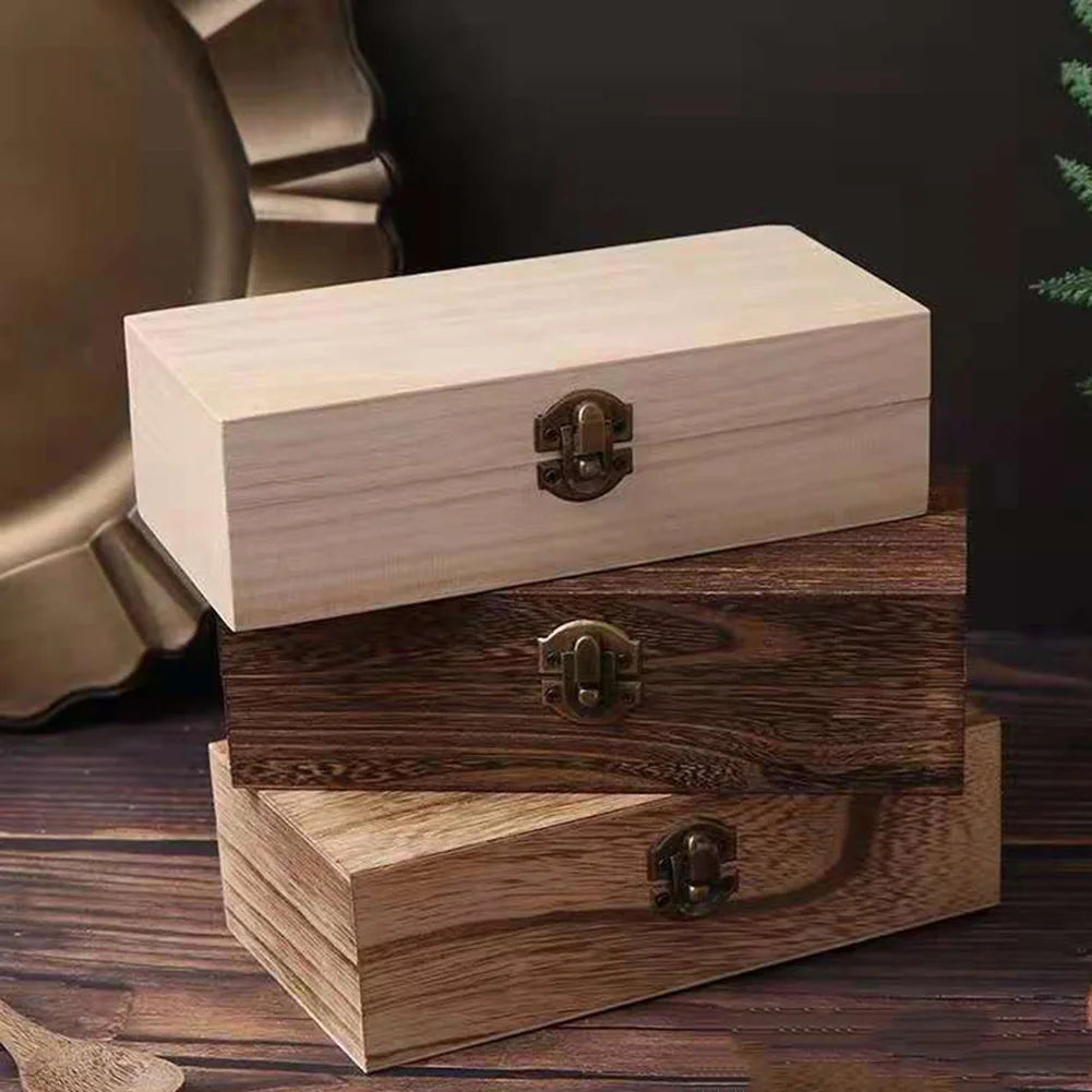 Retro Carved Wooden Clamshell Jewelry & Storage Box | Organizer