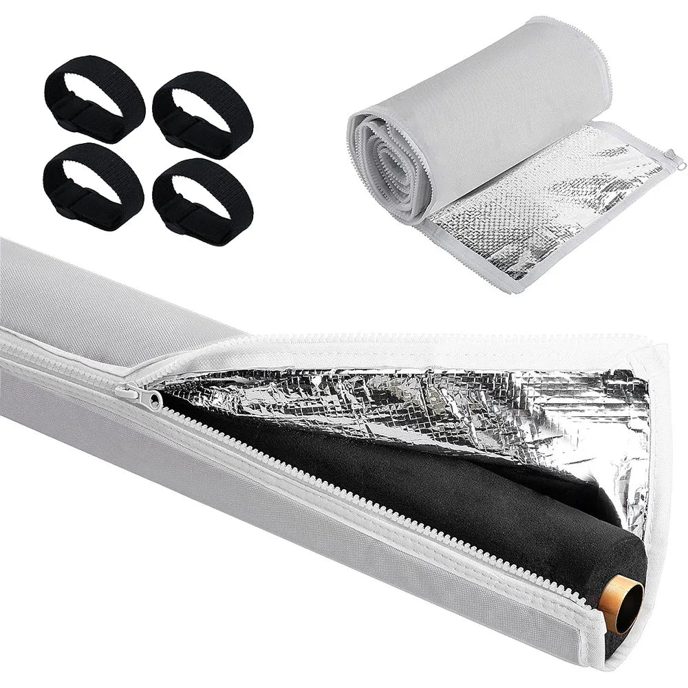HVAC Copper Pipe Insulation Cover | Zippered Oxford Sleeve