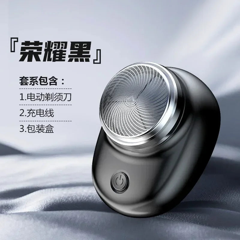 Rechargeable Mini Electric Shaver | Portable Wet/Dry USB-C Razor Mini Electric Shaver Peaceful Pleasures Health and Wellness 021-black