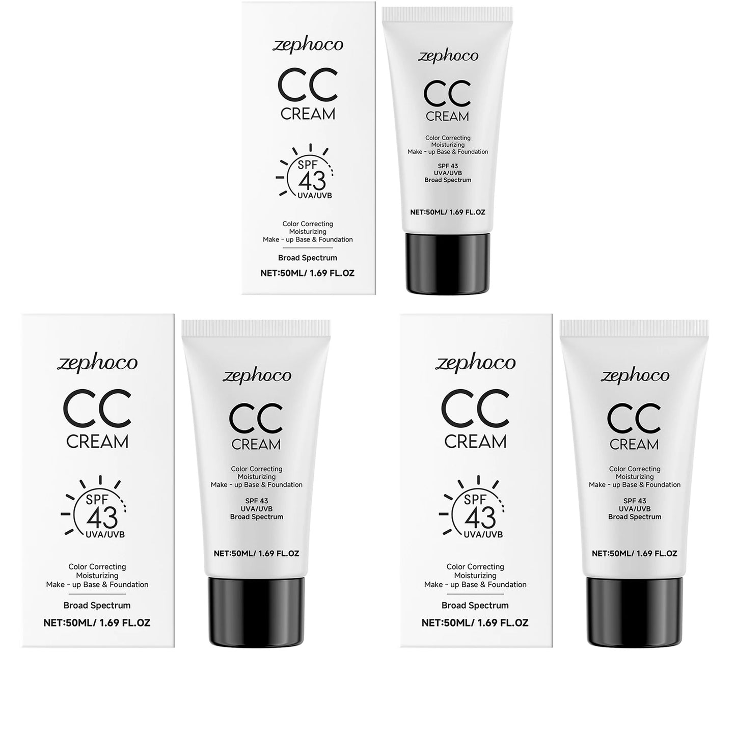 Sunscreen Moisturizing Liquid Foundation Lightweight Long Lasting Hydrating Brightening Oil Control Not Easy To Fade CC Cream Peaceful Pleasures Health and Wellness Buy 1 Get 2 Free