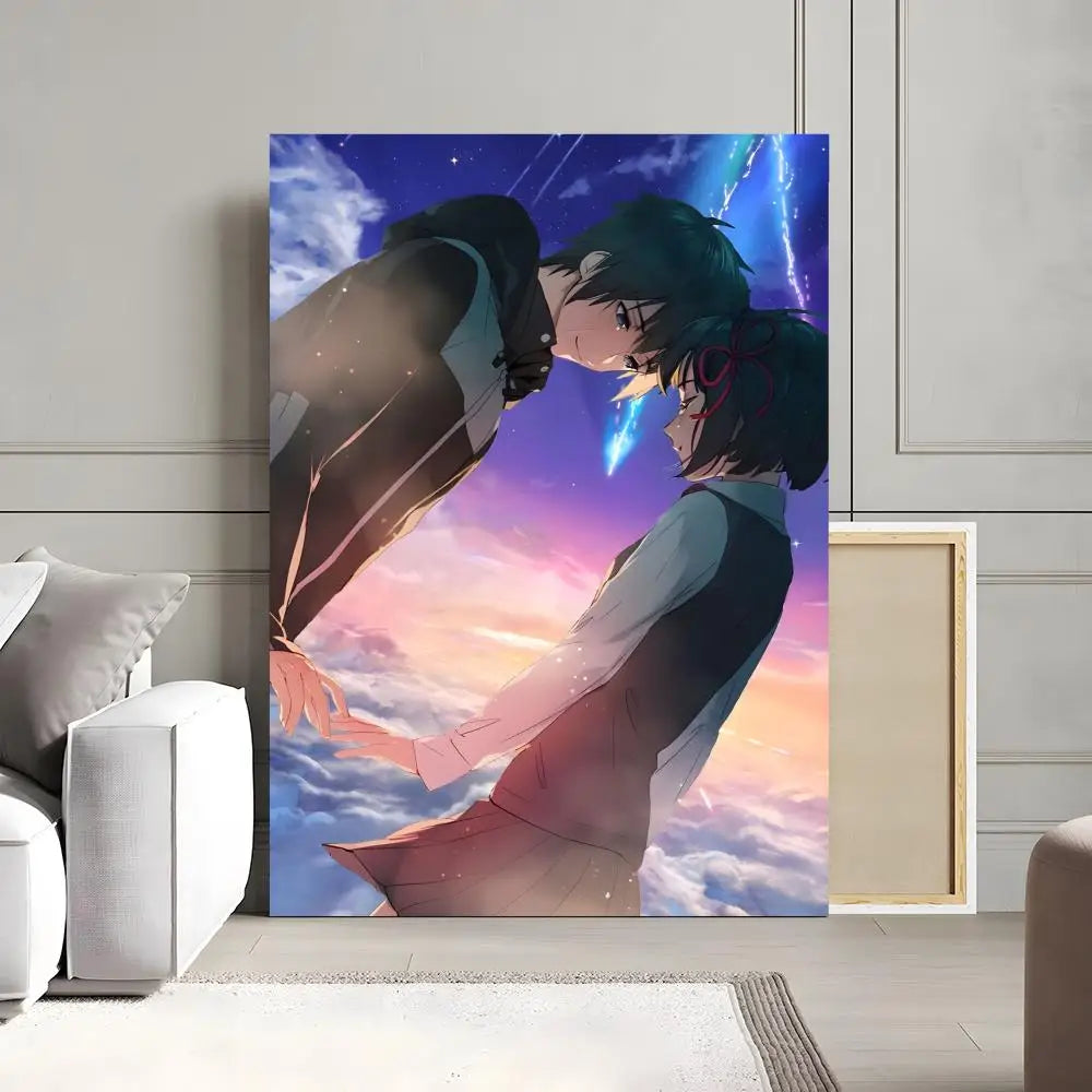 Your Name Anime Canvas Poster | Waterproof Wall Art Decor Anime Canvas Poster Peaceful Pleasures Health and Wellness z18 50x70cm Unframed