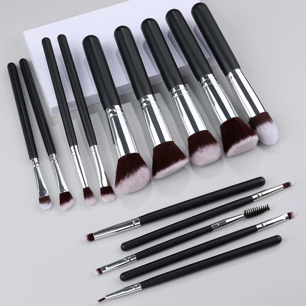 RUNTOIN 14-16 Pc Professional Makeup Brush Set | Face & Eye