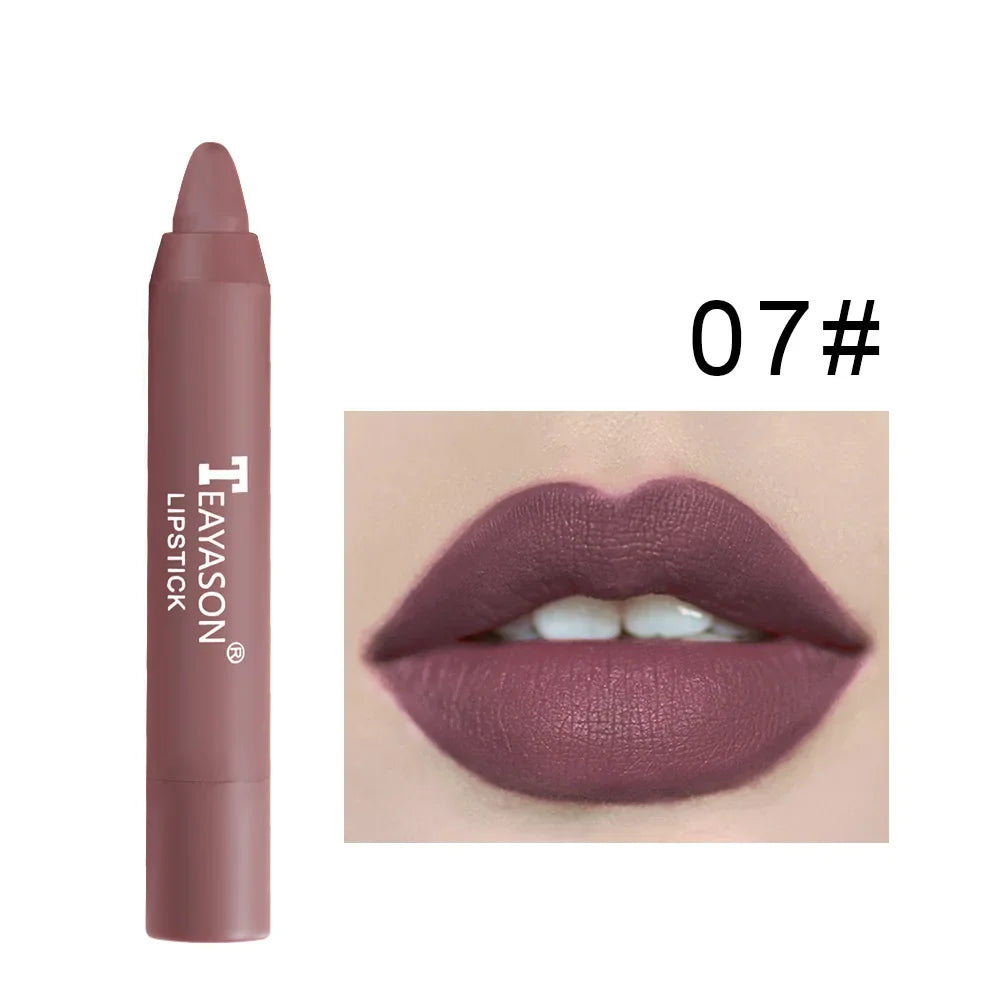 TEAYASON Velvet Matte Lip Crayon – Long-Lasting High Pigment