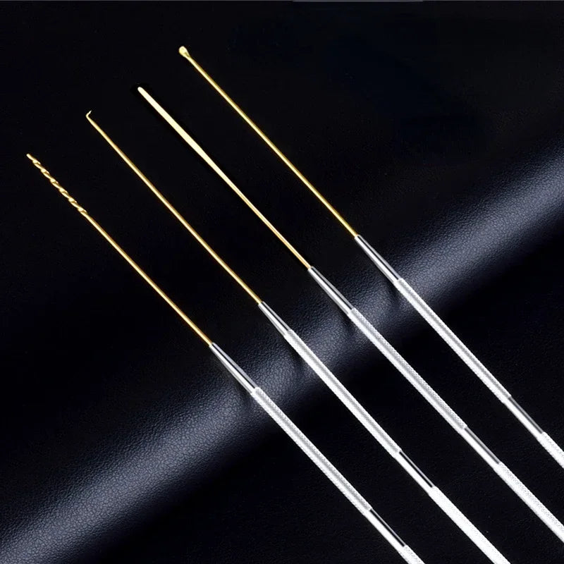 Ear Wax Removal Tool Kit for Kids and Adults, Set of 4pcs, Copper Stainless Steel Ear Wax Pick Curette Earpick Cleaner, Home Use Peaceful Pleasures Health and Wellness