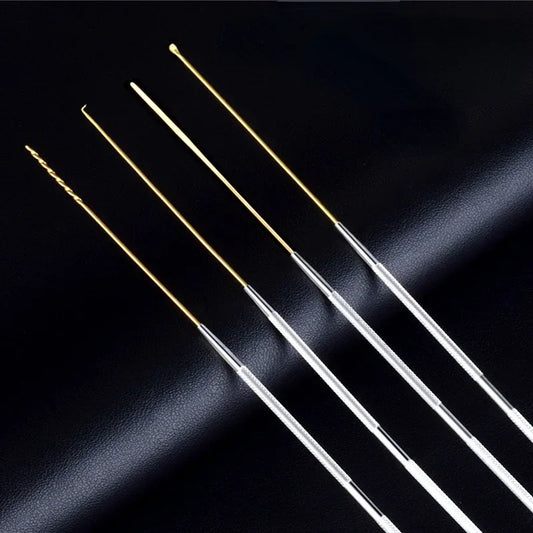 Ear Wax Removal Tool Kit for Kids and Adults, Set of 4pcs, Copper Stainless Steel Ear Wax Pick Curette Earpick Cleaner, Home Use Peaceful Pleasures Health and Wellness