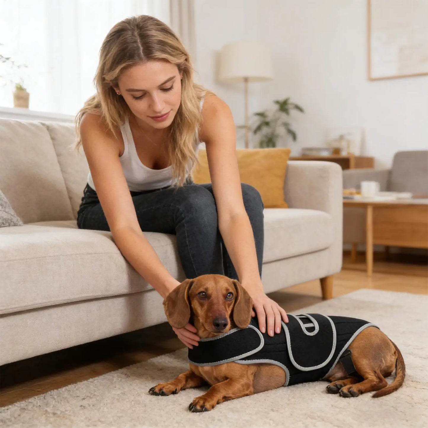 Adjustable Dog Back Brace Spinal Support Harness | Small Breeds