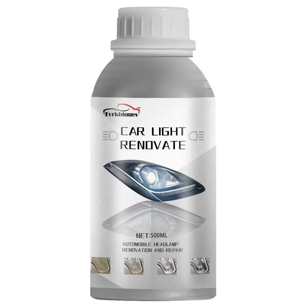 Car Headlight Refurbishment Fluid Car Headlight Repair Retreading Restoration Polish Kit Car Light Cleaner Maintainance Wax Peaceful Pleasures Health and Wellness 800ml no tool