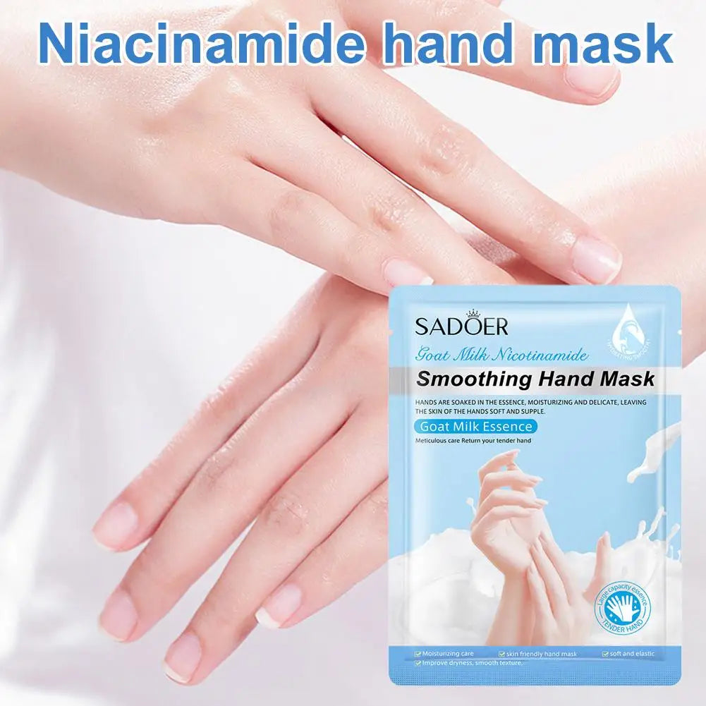 Hydrating Hand Mask Gloves – Rose & Milk, 1 or 5-Pack Peaceful Pleasures Health and Wellness
