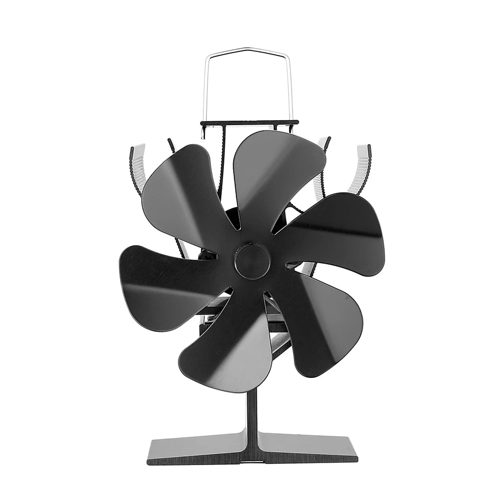 Heat Powered Stove Fan – 6-Blade Silent Thermal Fan