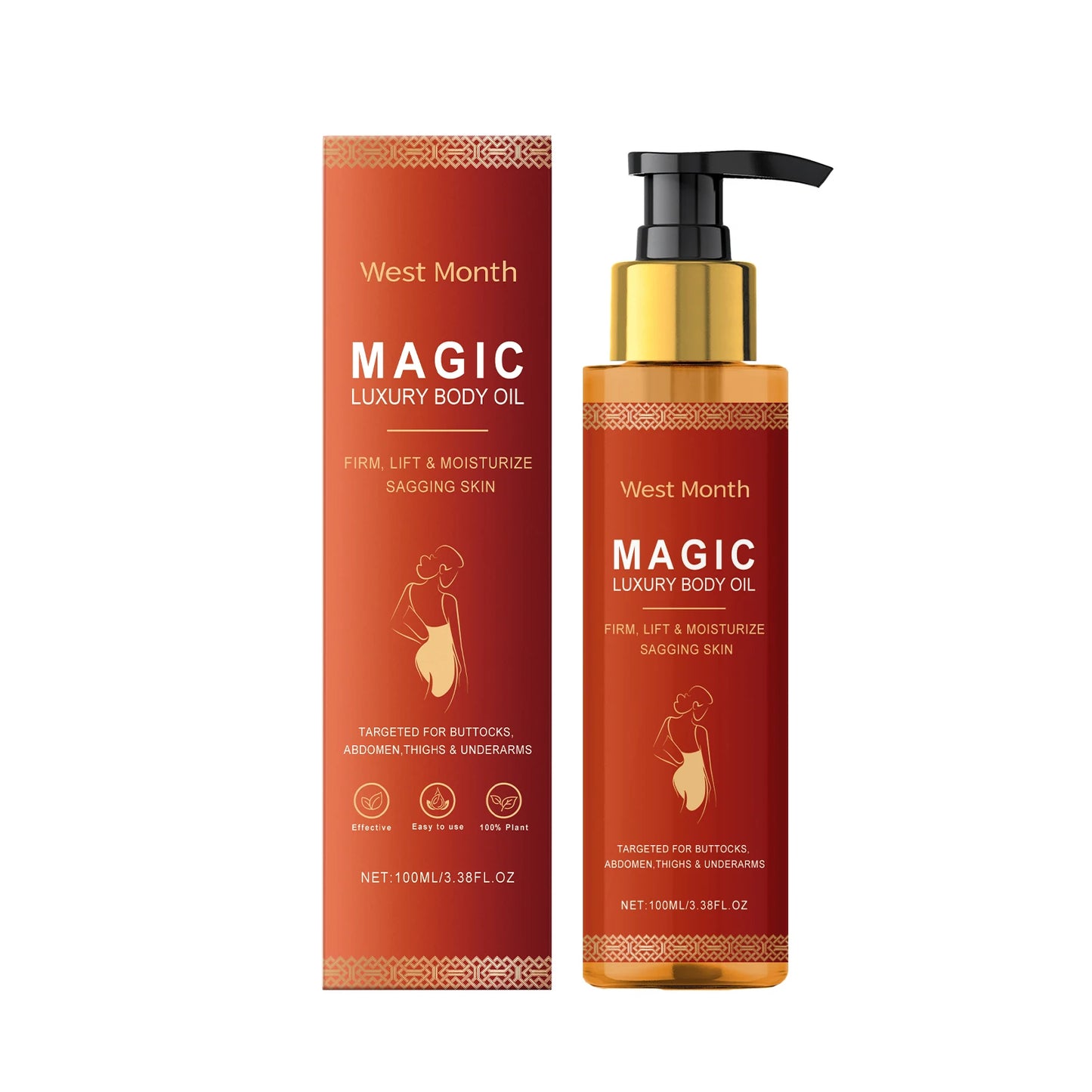 WEST MONTH Body Firming Oil | Lavender & Hyaluronic Acid Skin Oil