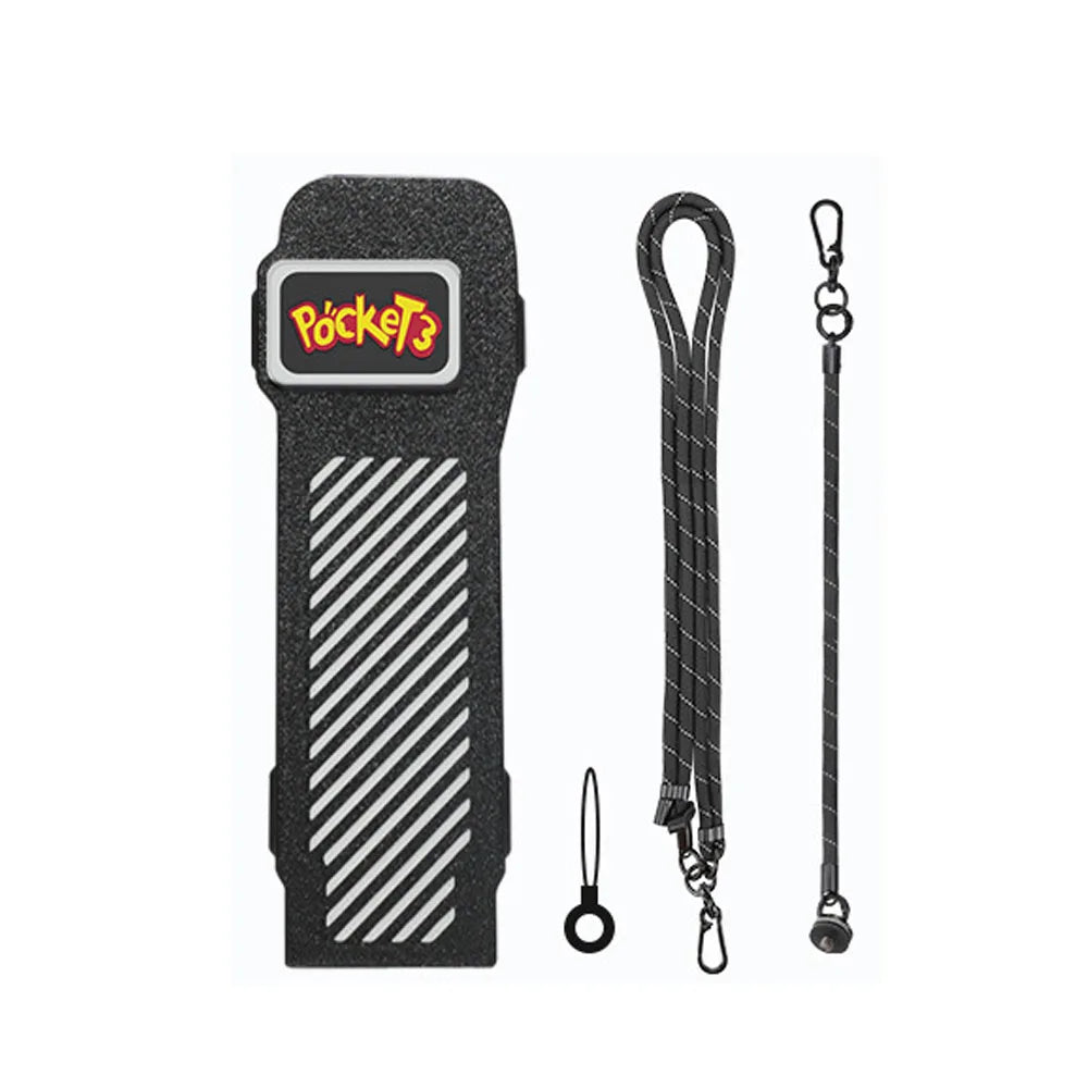 Protective Case For DJI Osmo Pocket 3 Anti-Scratch Shock Absorption Cover Gimbal Camera Protective Shell For Pocket 3 Accessory Peaceful Pleasures Health and Wellness Black Lanyard