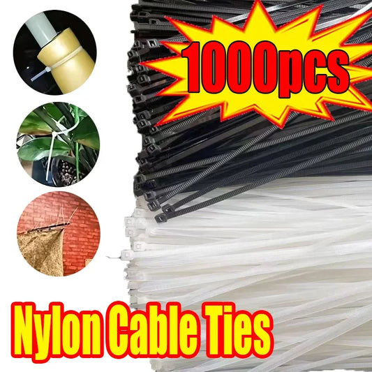 Self-Locking Nylon Cable Zip Ties – Bulk 100–1000 Pcs, 5mm Nylon Cable Ties Oasis Select