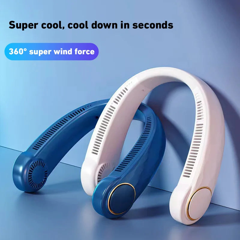 Usb Charging Silent Bladeless Hanging Neck Fan Peaceful Pleasures Health and Wellness