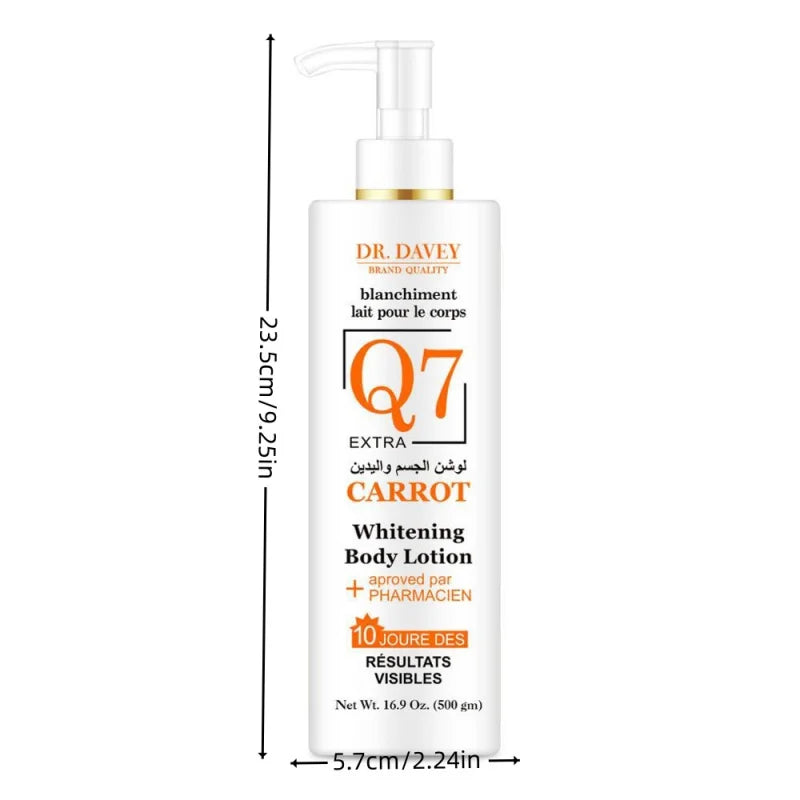 Carrot Body Lotion500ml Large Capacity Body Lotion Full Body Moisturizing Hydrating Seasonal Unisex Fragrant Body Lotion Peaceful Pleasures Health and Wellness