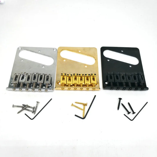 6 Saddles TL Chrome Guitar Bridge Gotoh Modern Electric Saddle Peaceful Pleasures Health and Wellness black