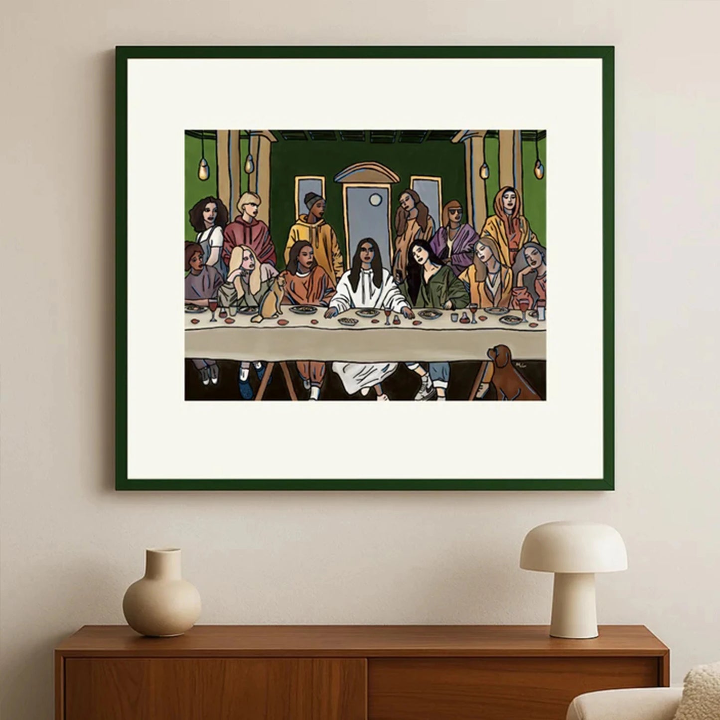 The Last Supper Modern Christian Canvas Wall Art Print