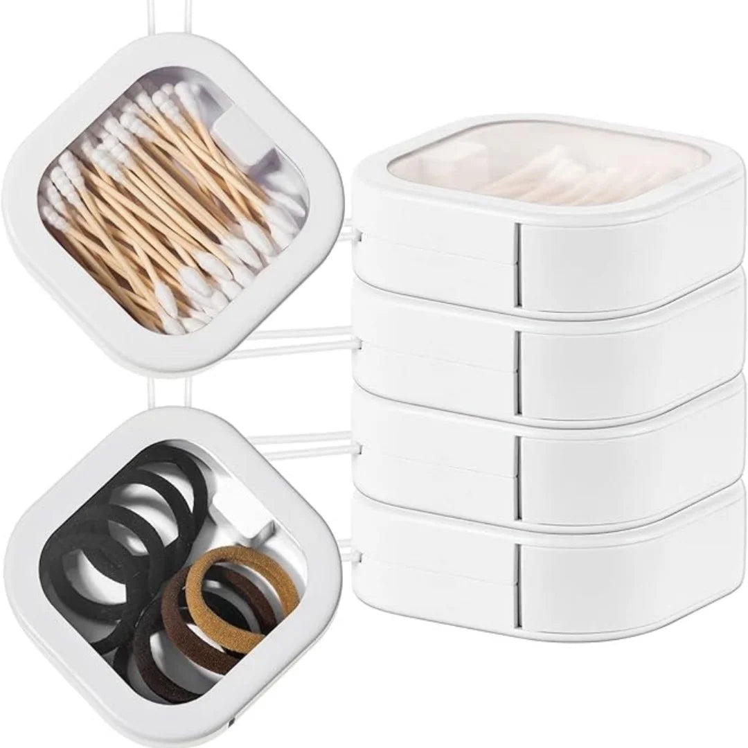 Stackable Hair Tie & Bobby Pin Organizer | Travel Jewelry Box