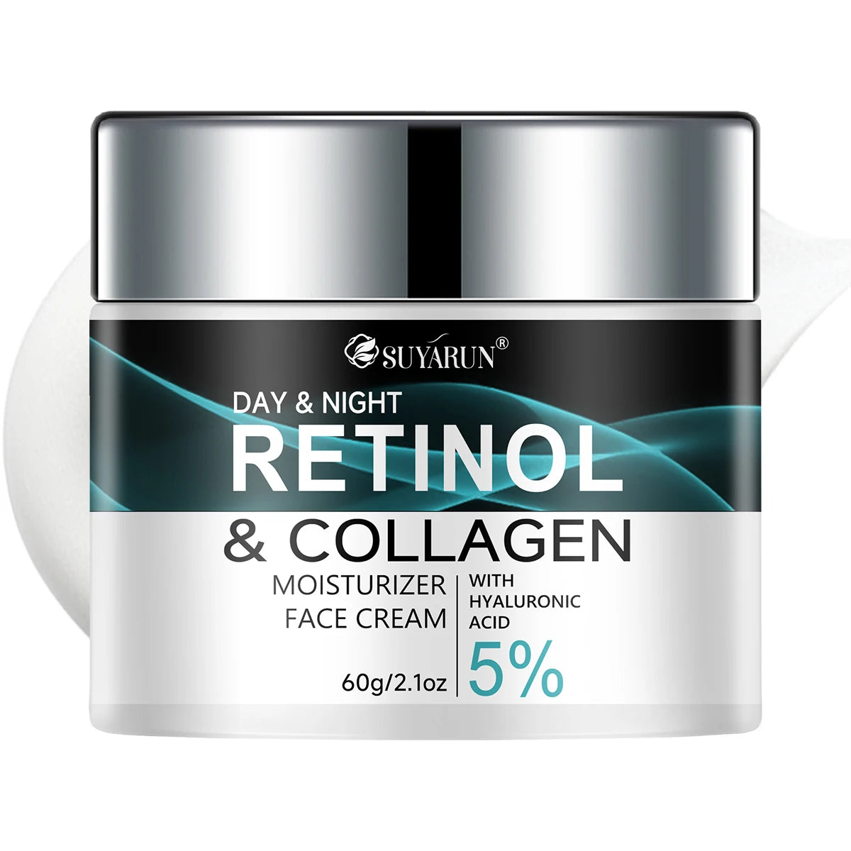 SUYARUN Retinol & Collagen Face Cream - Anti-Aging Moisturizer for Deep Hydration, Firming & Youthful Glow. Peaceful Pleasures Health and Wellness 60g